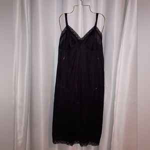 Vanity Fair black nightgown, Chemise sleepwear Size 36 or S